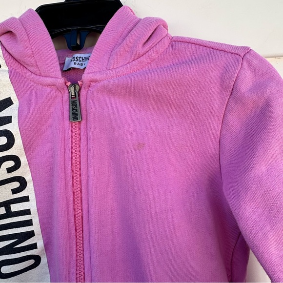 Moschino Girls Zip Up Jacket with Logo Detail - Picture 5 of 8